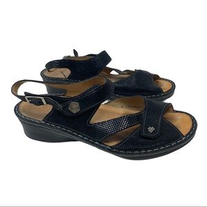 Finn comfort snake embossed leather sandals
